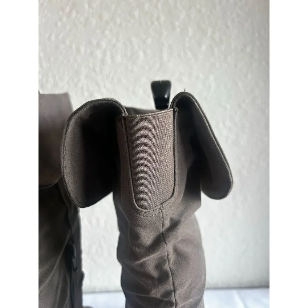 Style & Co. Tiriza Boots Women's Size 7 Grey Pointed Toe Slouch Knee High Shoes - Picture 6 of 9